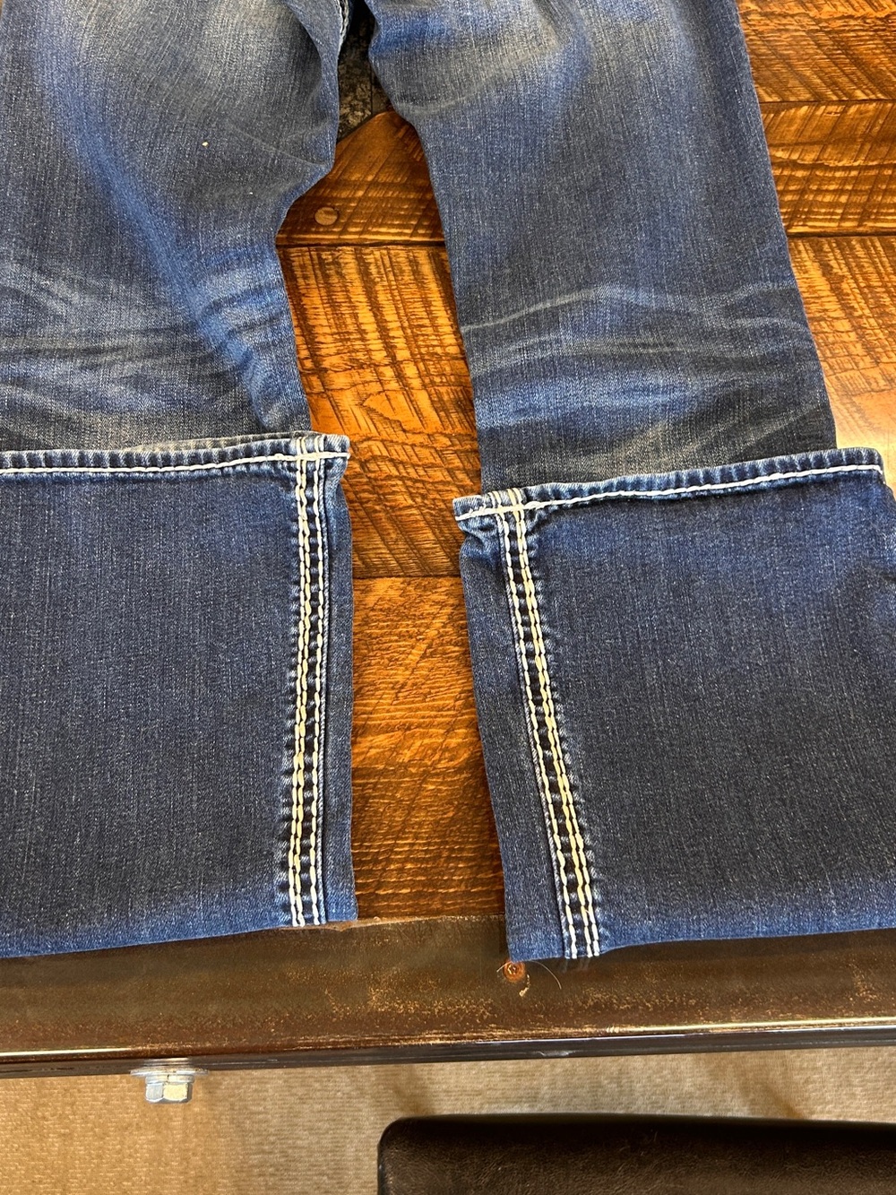 Rock Revival Ashlyn Easy Boot Jeans - Blue with Gold Embroidery - Picture 7 of 7